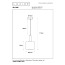 Lucide L454050130 závěsné stropní svítidlo ELOISE  E27