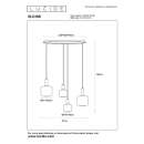 Lucide L454050430 závěsné stropní svítidlo ELOISE  E27