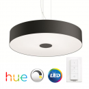 Philips Hue 40339/30/P7 LED závěsné stropní svítidlo Fair 1x39W | 3000lm | 2200-6500K - White Ambiance, černá