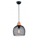 závěsné drátěné svítidlo Ledko E27 60W - černé