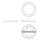 Globo 12379-18W LED stropní svítidlo Lasse 1x18W | 1500lm | 3000-4000-6500K - bílá