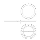 Globo 12379-24B LED stropní svítidlo Lasse 1x24W | 1800lm | 3000-4000-6500K - černá