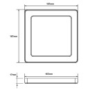 Globo 12380-12B LED stropní svítidlo Lasse 1x12W | 900lm | 3000-4000-6500K - černá, opál