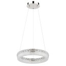 Globo 67387-24 LED závěsné stropní svítidlo LAUREL  | 24W integrovaný LED zdroj | 2200lm | 2700-6000K | dálkové ovládání | stmívač | chrom