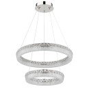 Globo 67387-60 LED závěsné stropní svítidlo LAUREL  | 60W integrovaný LED zdroj | 4900lm | 2700-6000K | dálkové ovládání | stmívač | chrom