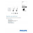 Philips Hue 8718696449554 inteligentní sada - 2x LED žárovky + Bridge 1x9,5W | E27 | 800lm | 2700K - White