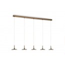 LED závěsné stropní svítidlo - lustr Philips ATTILIO 5x6W -> nahrazuje 100W  - bronz