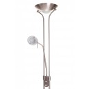 LEDKO 00226 LED stojací lampa 20W+5W | 2000lm+400lm | 3000K - matný chrom