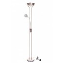 LEDKO 00226 LED stojací lampa 20W+5W | 2000lm+400lm | 3000K - matný chrom