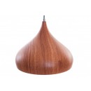 Ledko kovový lustr E27 60W, imitace dřeva