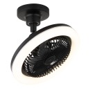 Globo 03680S LED ventilátor s osvětlením LIDEA  | 20W integrovaný LED zdroj | 1030lm | 3000-6500K | dálkové ovládání | stmívač | ventilátor | černá