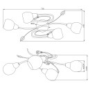 Globo 60209-4 přisazené stropní svítidlo Lilly 4x40W | E14 - chrom, matný nikl, opál