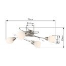 Globo 60209-4 přisazené stropní svítidlo Lilly 4x40W | E14 - chrom, matný nikl, opál