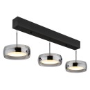 Globo 16058-3 LED závěsné stropní svítidlo LIVION  | 30W integrovaný LED zdroj | 2400lm | 3000K | černá