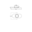 Globo 48039-40CO LED přisazené stropní svítidlo LORETTA  | 40W integrovaný LED zdroj | 2646lm | 3000/4000/6000K | hnědá
