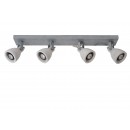 Lucide 05910/20/36 LED stropní bodové svítidlo Concri 4x5W | GU10 | 1280lm | 3000K - šedá