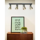 Lucide 05910/20/36 LED stropní bodové svítidlo Concri 4x5W | GU10 | 1280lm | 3000K - šedá