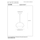 Lucide 10410/20/30 COOPER závěsné stropní svítidlo D300mm | 1xE27 - černá, kouřové sklo