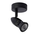 Lucide 13955/01/30 CARO stropní či nástěnné bodové svítidlo D90mm | 1xGU10 - černá