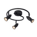 Lucide 13955/03/30 CARO stropní bodové svítidlo D310mm | 3xGU10 - černá