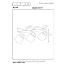 Lucide 17999/03/30 ALION stropní bodové svítidlo 3xE14 - černá, kouřové sklo