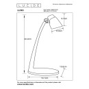 Lucide L186600531 LED stolní lampička LUDO | 4,5W integrovaný LED zdroj | 35000000lm | 3000K
