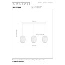 Lucide 21417/03/02 WOLFRAM závěsné stropní svítidlo 3xE27 - mosaz, černá