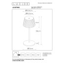 Lucide L278890233 LED venkovní stolní svítidlo JUSTINE | 2W integrovaný LED zdroj | 210lm | 2700K