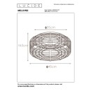 Lucide 45148/45/37 MELOPEE přisazené stropní svítidlo D450mm | 1xE27 - tyrkysová