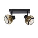 Lucide 45900/02/02 LUCAS přisazené stropní bodové svítidlo 2xE14 - černá, mosaz