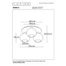 Lucide 74114/03/02 MARIUS přisazené stropní svítidlo 3xE27 - mosaz