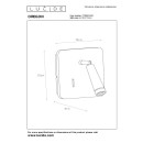 Lucide 77282/03/31 LED nástěnná lampička Oregon 1x3W | 230lm | 3000K - s vypínačem, bílé