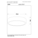 Lucide L791852031 LED přisazené stropní svítidlo UNAR  | 12W integrovaný LED zdroj | 580lm | 2700K