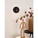 Lucide 79201/09/30 LED nástěnné svítidlo Bentjer 1x6W+1x3W | 350lm | 3000K - s vypínačem, černé