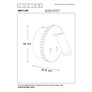 Lucide 79201/09/31 LED nástěnná lampička Bentjer 1x6W+1x3W | 350lm | 3000K - s vypínačem, bílé