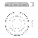 Globo 41290-52 LED stropní svítidlo Lucky 1x52W | 2260lm | 2700-6000K - stmívatelné, dálkové ovládání, noční režim, paměťová funkce, bílá, černá, opál