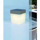 Lutec 6908001337 LED venkovní stolní solární lampička Table Cube 1x1W | 100lm | 3000K | IP44 - přenosná, šedá