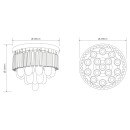 Globo 68598A LED přisazené stropní svítidlo Manilo 1x12W | 960lm | 4000K - chrom. průhledná
