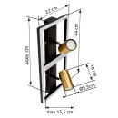 Globo GLB57032-2 LED bodové nástěnné svítidlo MARRIE  | 22W integrovaný LED zdroj | 1250lm | 3000K
