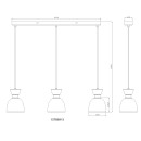 Globo MASSEY 15769W-3 závěsné stropní svítidlo E14