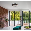 Globo 67268-30 LED přisazené stropní svítidlo Mattia 1x30W | 1781lm | 6500K - opál, hnědá, černá
