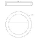 Globo 67268-30 LED přisazené stropní svítidlo Mattia 1x30W | 1781lm | 6500K - opál, hnědá, černá