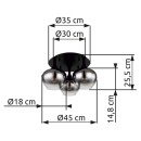 Globo GLB15548-3D přisazené stropní svítidlo MAXY  E27