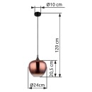 Globo GLB15548HG závěsné stropní svítidlo MAXY  E27