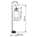 Globo GLB15548S stojací lampa MAXY  E27