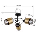 Globo GLB15560-3D přisazené stropní svítidlo MILLEY  E27