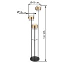 Globo 15560S stojací svítidlo Milley 3x60W | E27 - černá, mosaz, kouřová