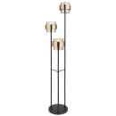 Globo 15560S stojací svítidlo Milley 3x60W | E27 - černá, mosaz, kouřová