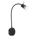 Globo 57310B nástěnné svítidlo Milly 1x35W | GU10 - vypínač na těle, ohebné rameno, černá