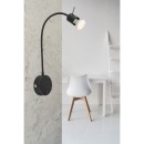 Globo 57310B nástěnné svítidlo Milly 1x35W | GU10 - vypínač na těle, ohebné rameno, černá